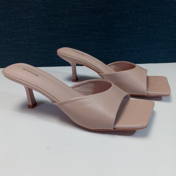 Sz 9 Square Toe Low Square Heel Mules NWOB - Picture 10 of 10